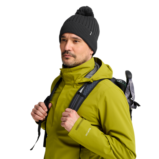 Jack Wolfskin POM POM BEANIE Unisex Wollmütze Phantom 4-ma125