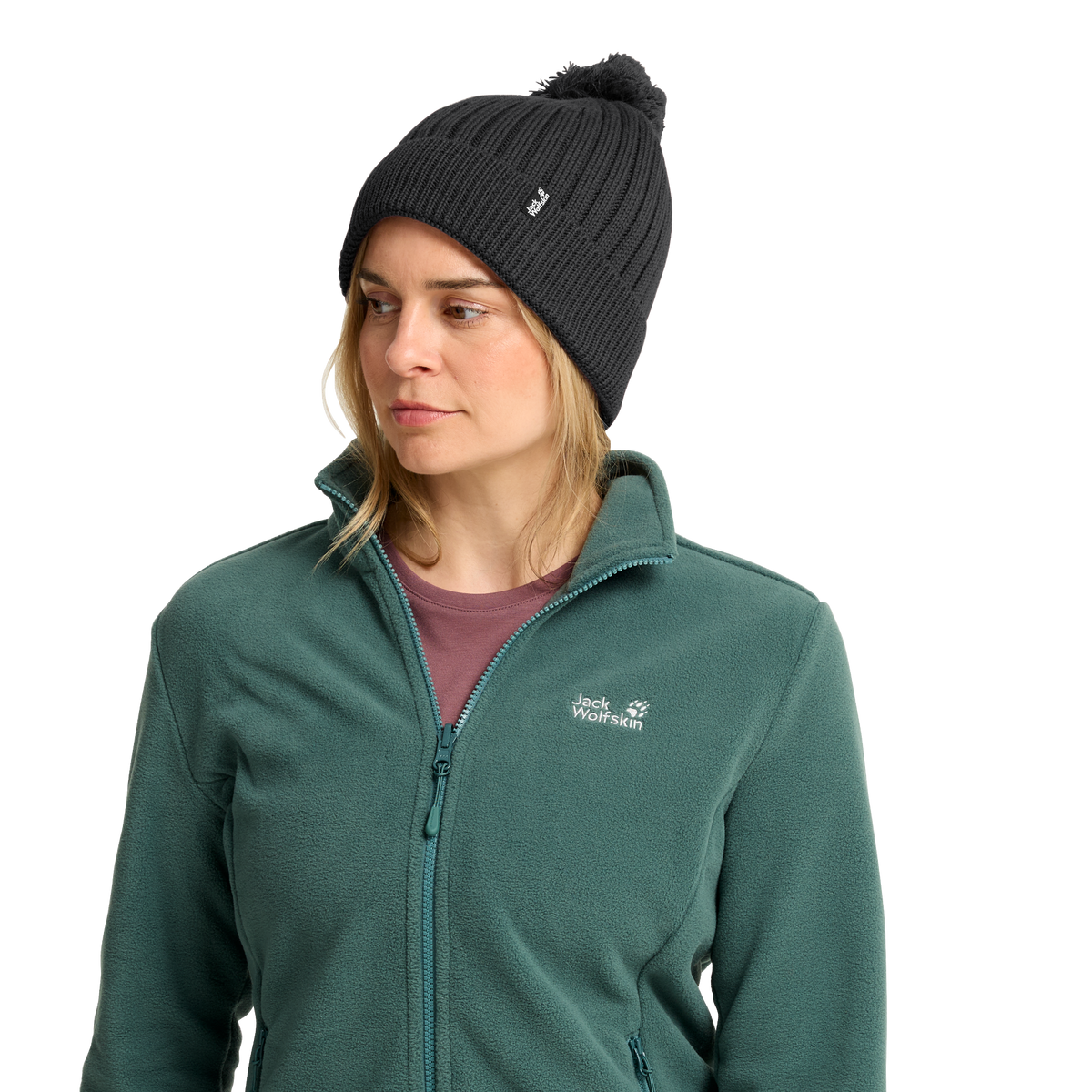 Jack Wolfskin POM POM BEANIE Unisex Wollmütze Phantom 4-ma130