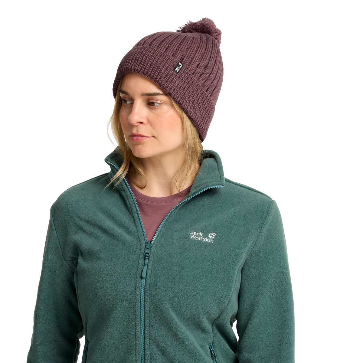 Jack Wolfskin POM POM BEANIE Unisex Wollmütze Sheer Plum 4-ma130