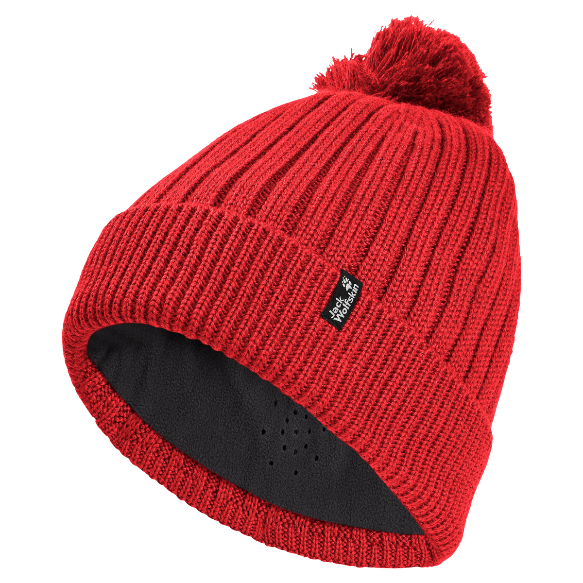 Jack Wolfskin POM POM BEANIE Unisex Wollmütze Siren Red 1-a310