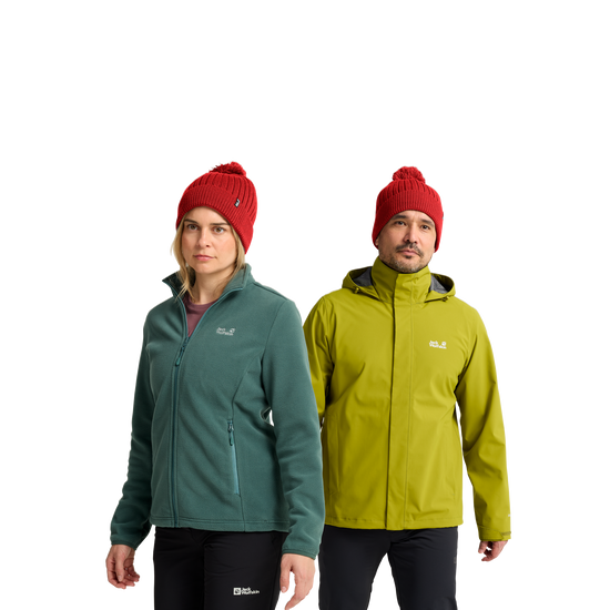 Jack Wolfskin POM POM BEANIE Unisex Wollmütze Siren Red 2-ma100