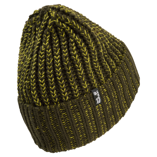 Jack Wolfskin BADGE PAW BEANIE Obsidian Moss Rückansicht
