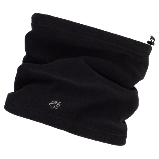 Jack Wolfskin VERTIGO PAW LOOP Unisex Fleece-Schlauchschal Black front packshot
