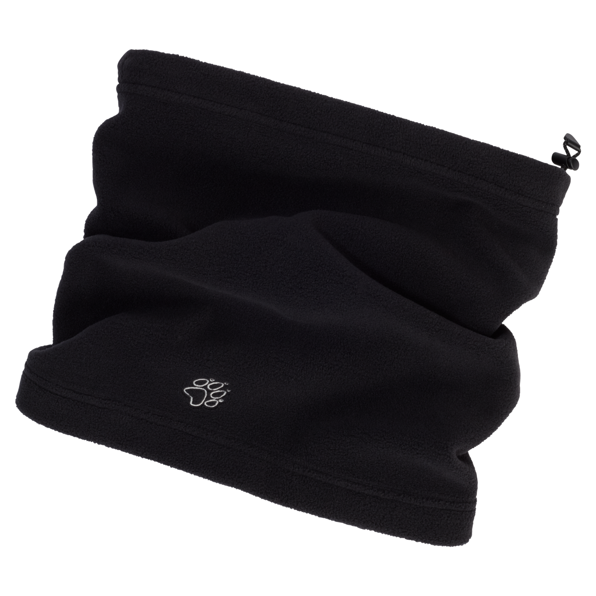 Jack Wolfskin VERTIGO PAW LOOP Unisex Fleece-Schlauchschal Black front packshot
