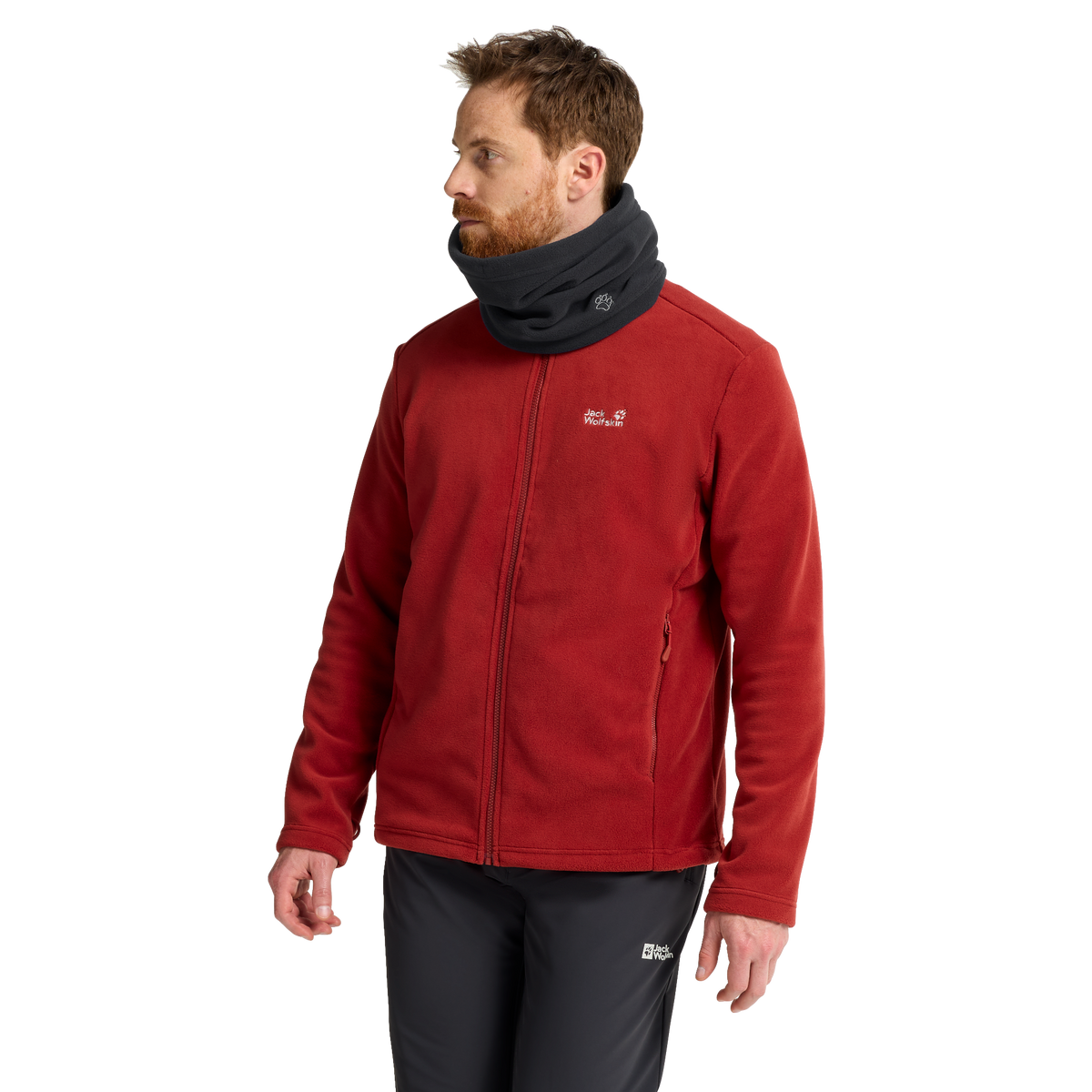 Jack Wolfskin VERTIGO PAW LOOP Unisex Fleece-Schlauchschal Black studio