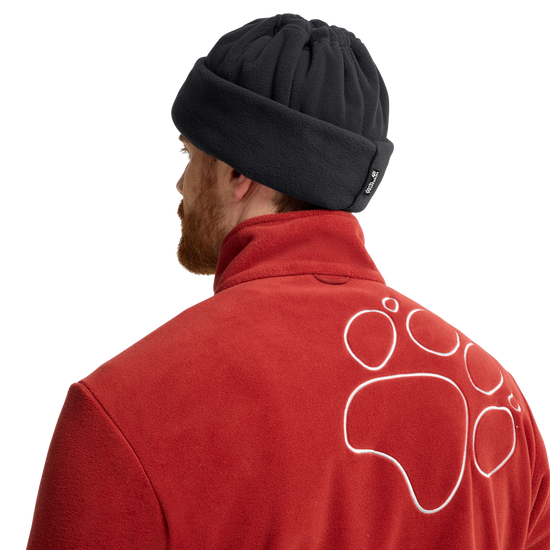 Jack Wolfskin VERTIGO PAW LOOP Unisex Fleece-Schlauchschal Black studio