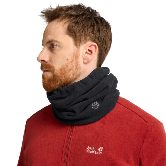 Jack Wolfskin VERTIGO PAW LOOP Unisex Fleece-Schlauchschal Black studio