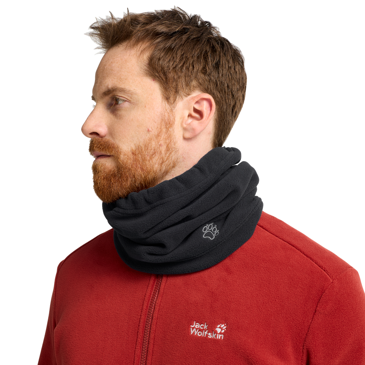 Jack Wolfskin VERTIGO PAW LOOP Unisex Fleece-Schlauchschal Black studio