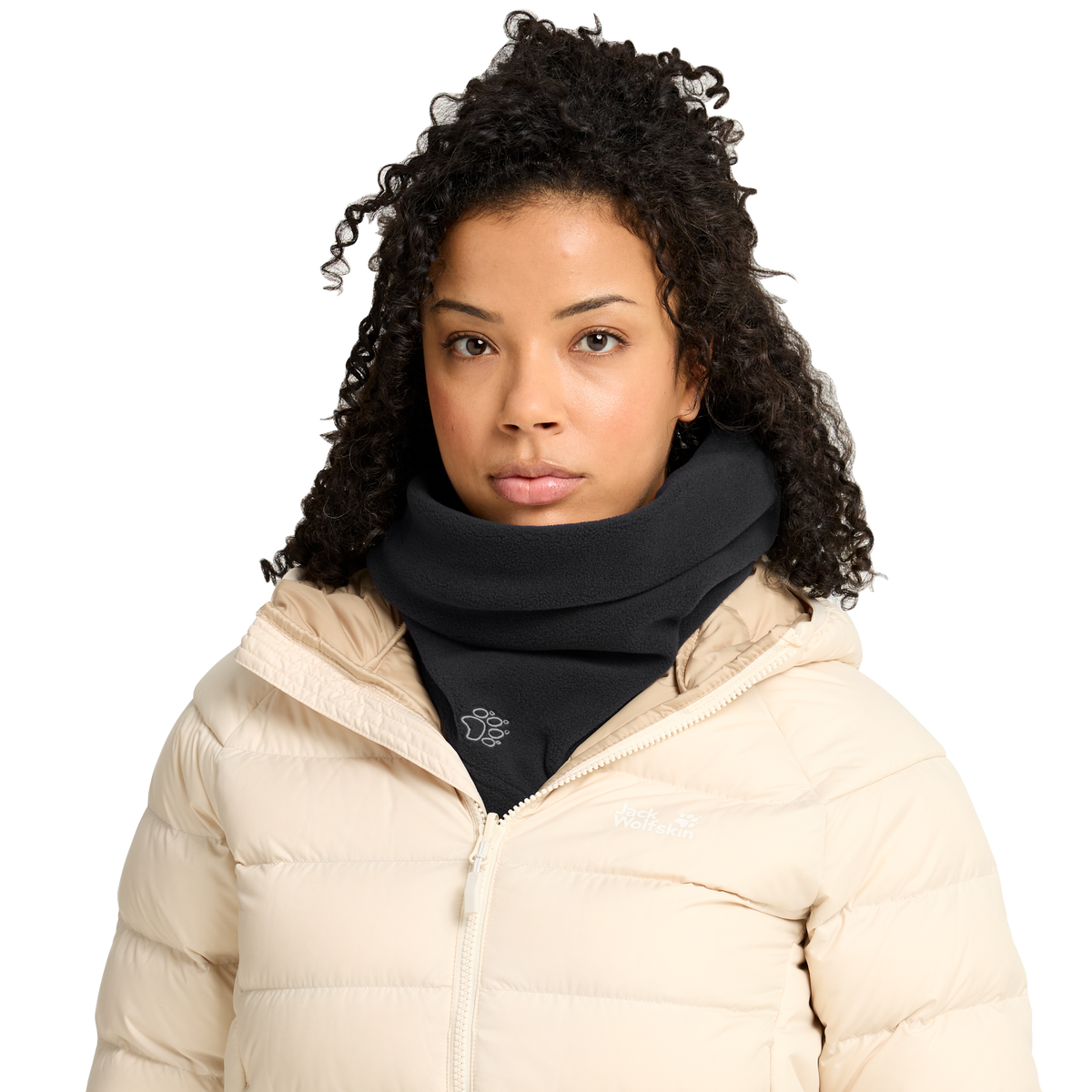 Jack Wolfskin VERTIGO PAW LOOP Unisex Fleece-Schlauchschal Black studio