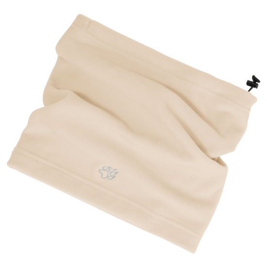 Jack Wolfskin VERTIGO PAW LOOP Unisex Fleece-Schlauchschal Oyster front packshot