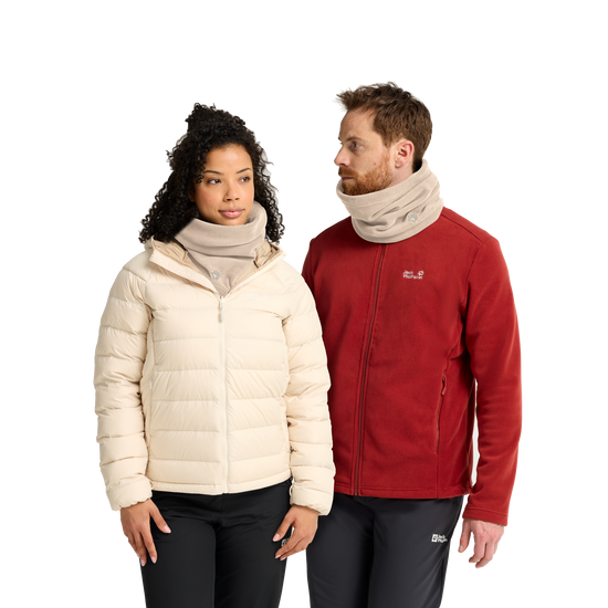 Jack Wolfskin VERTIGO PAW LOOP Unisex Fleece-Schlauchschal Oyster studio