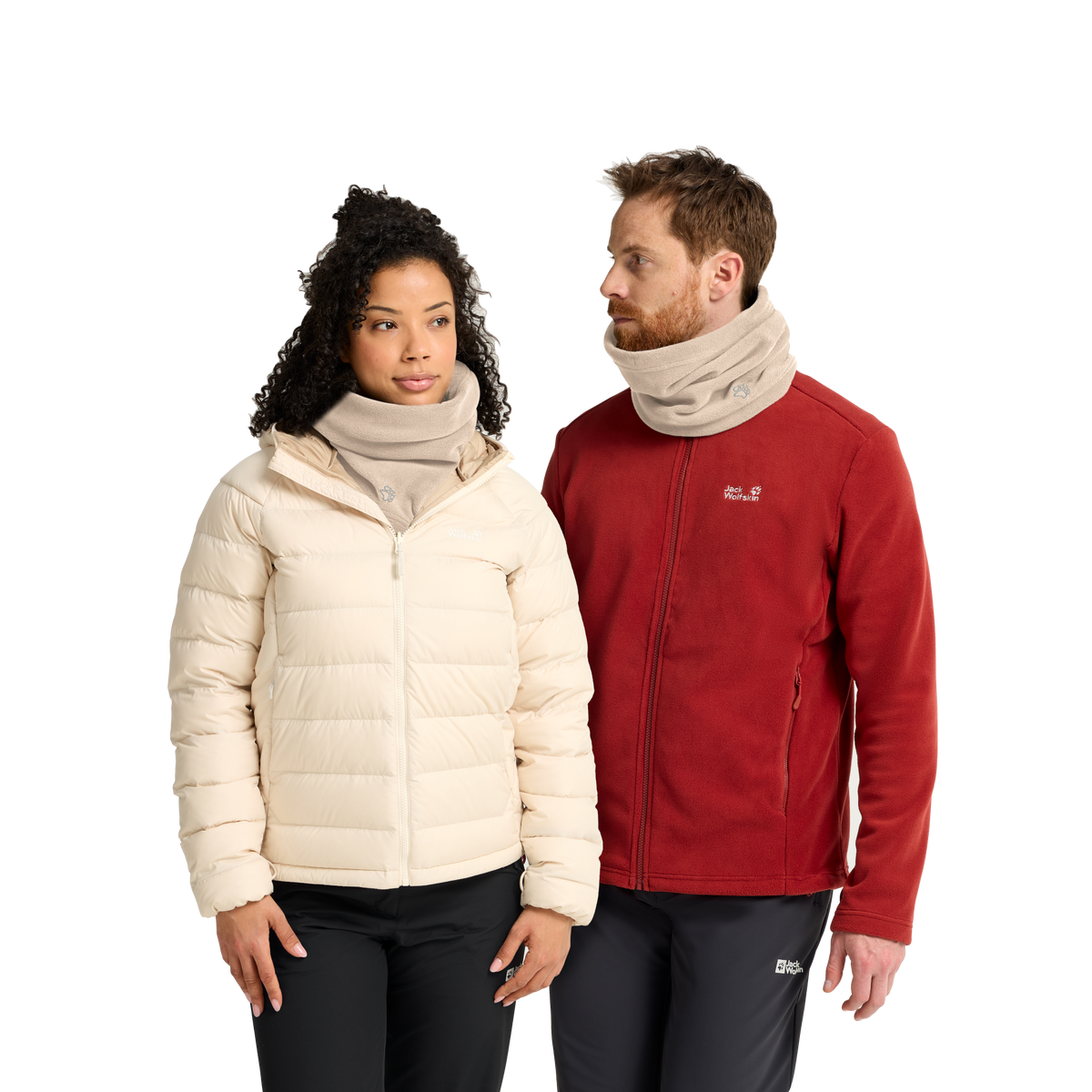 Jack Wolfskin VERTIGO PAW LOOP Unisex Fleece-Schlauchschal Oyster studio