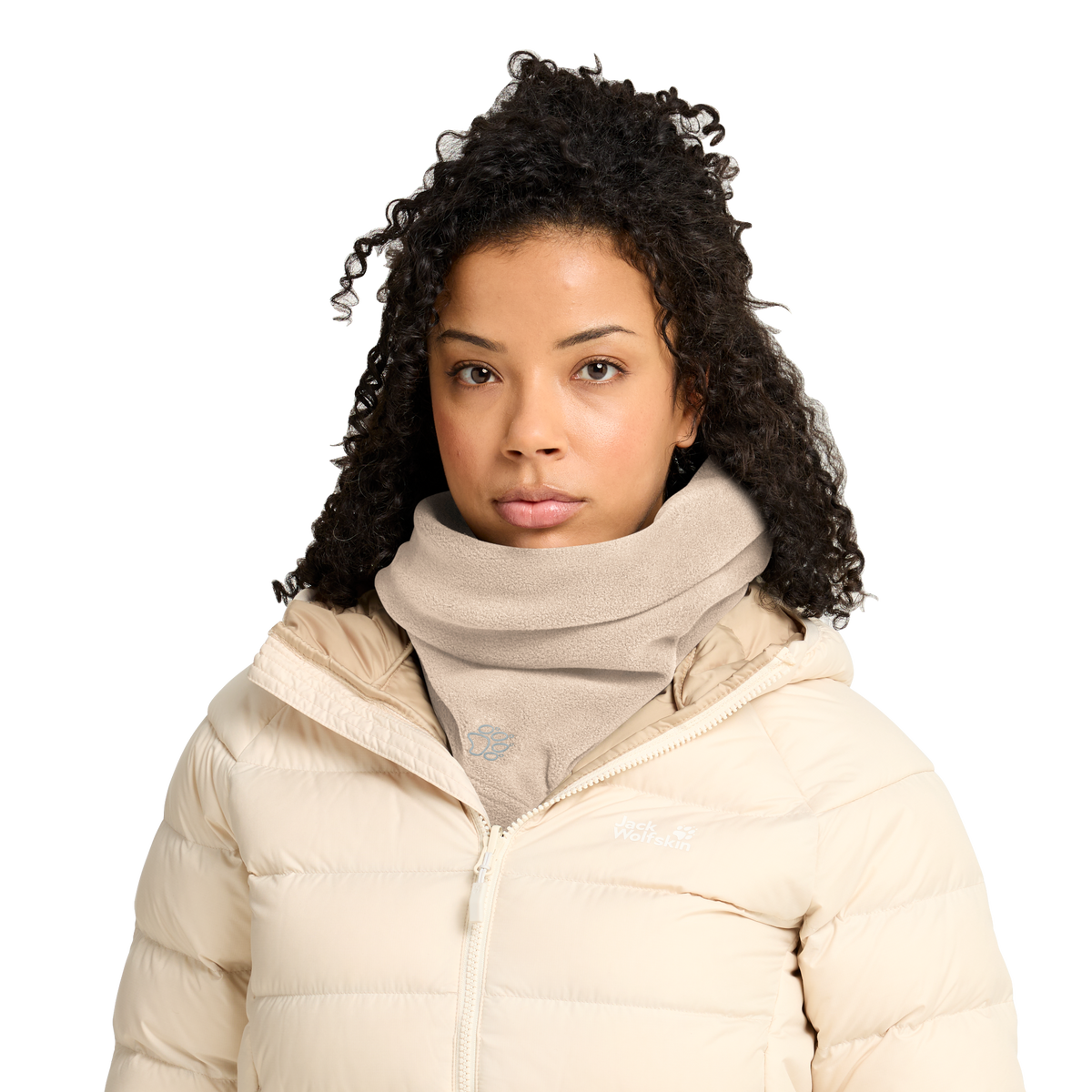 Jack Wolfskin VERTIGO PAW LOOP Unisex Fleece-Schlauchschal Oyster studio