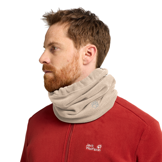 Jack Wolfskin VERTIGO PAW LOOP Unisex Fleece-Schlauchschal Oyster studio