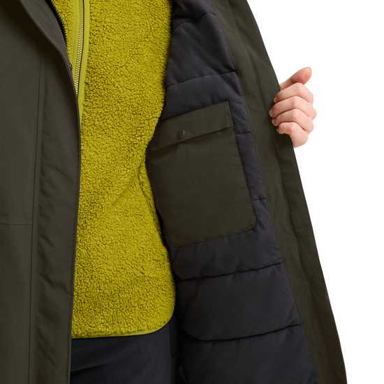 Jack Wolfskin ICE FLARE PARKA W – Obsidian Moss – 4-ma125