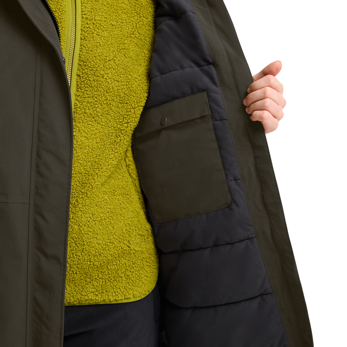 Jack Wolfskin ICE FLARE PARKA W – Obsidian Moss – 4-ma125