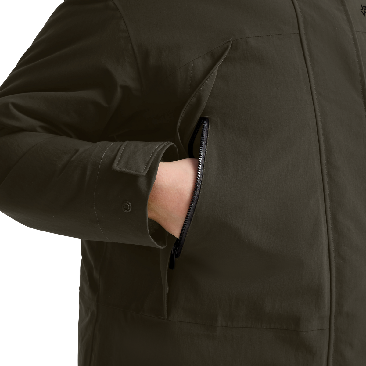 Jack Wolfskin ICE FLARE PARKA W – Obsidian Moss – 4-ma131