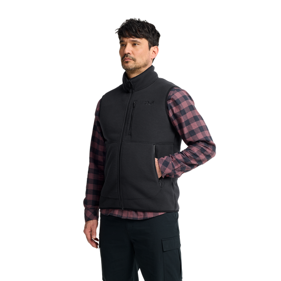 Jack Wolfskin LAKE RIDGE VEST M Herren Fleeceweste Black – Studioaufnahme