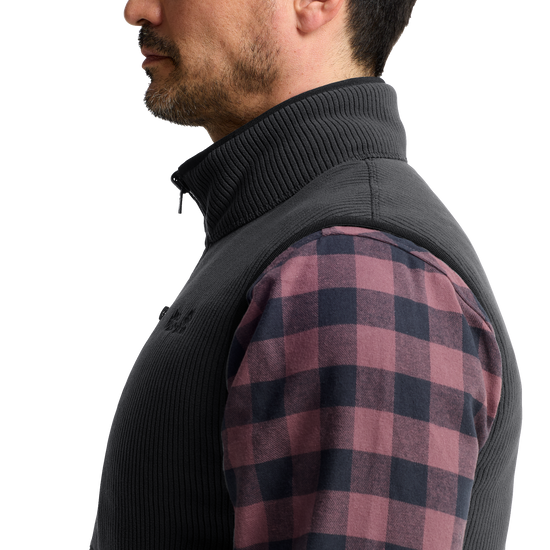 Jack Wolfskin LAKE RIDGE VEST M Herren Fleeceweste Black – Detailansicht