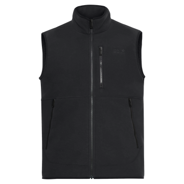 Jack Wolfskin LAKE RIDGE VEST M Herren Fleeceweste Black – Packshot Vorderansicht