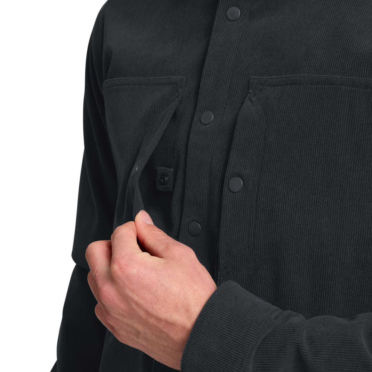 Jack Wolfskin SENSORA SHIRT M long-sleeved shirt men Phantom – view 4
