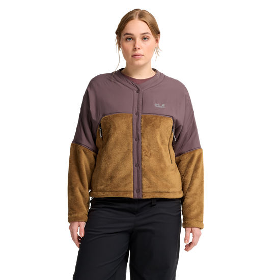 Jack Wolfskin SENSORA HYBRID JKT W Fleecejacke Damen – Peanut