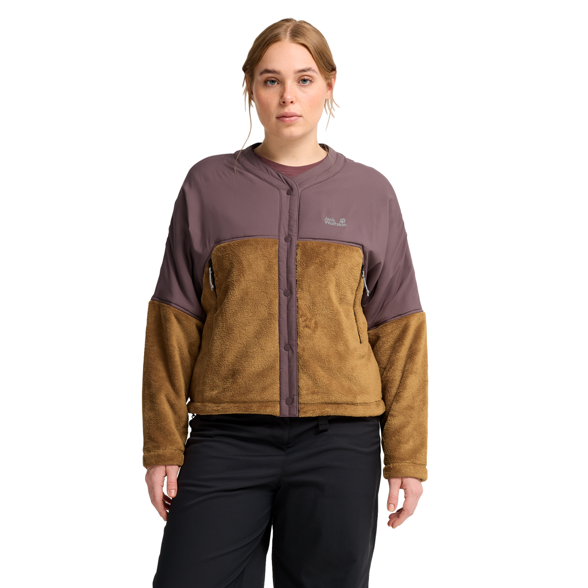 Jack Wolfskin SENSORA HYBRID JKT W Fleecejacke Damen – Peanut