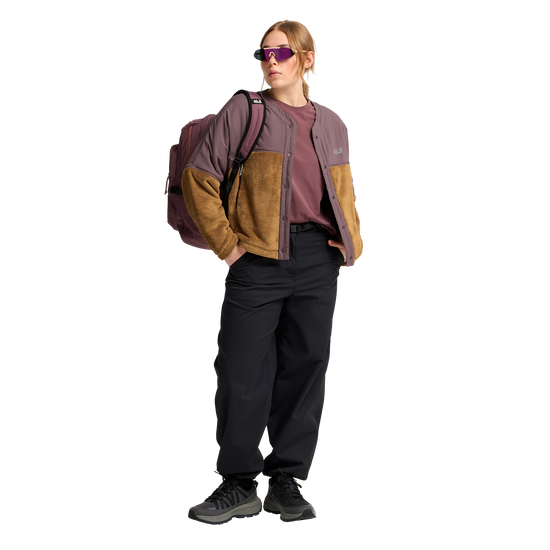 Jack Wolfskin SENSORA HYBRID JKT W Fleecejacke Damen – Peanut