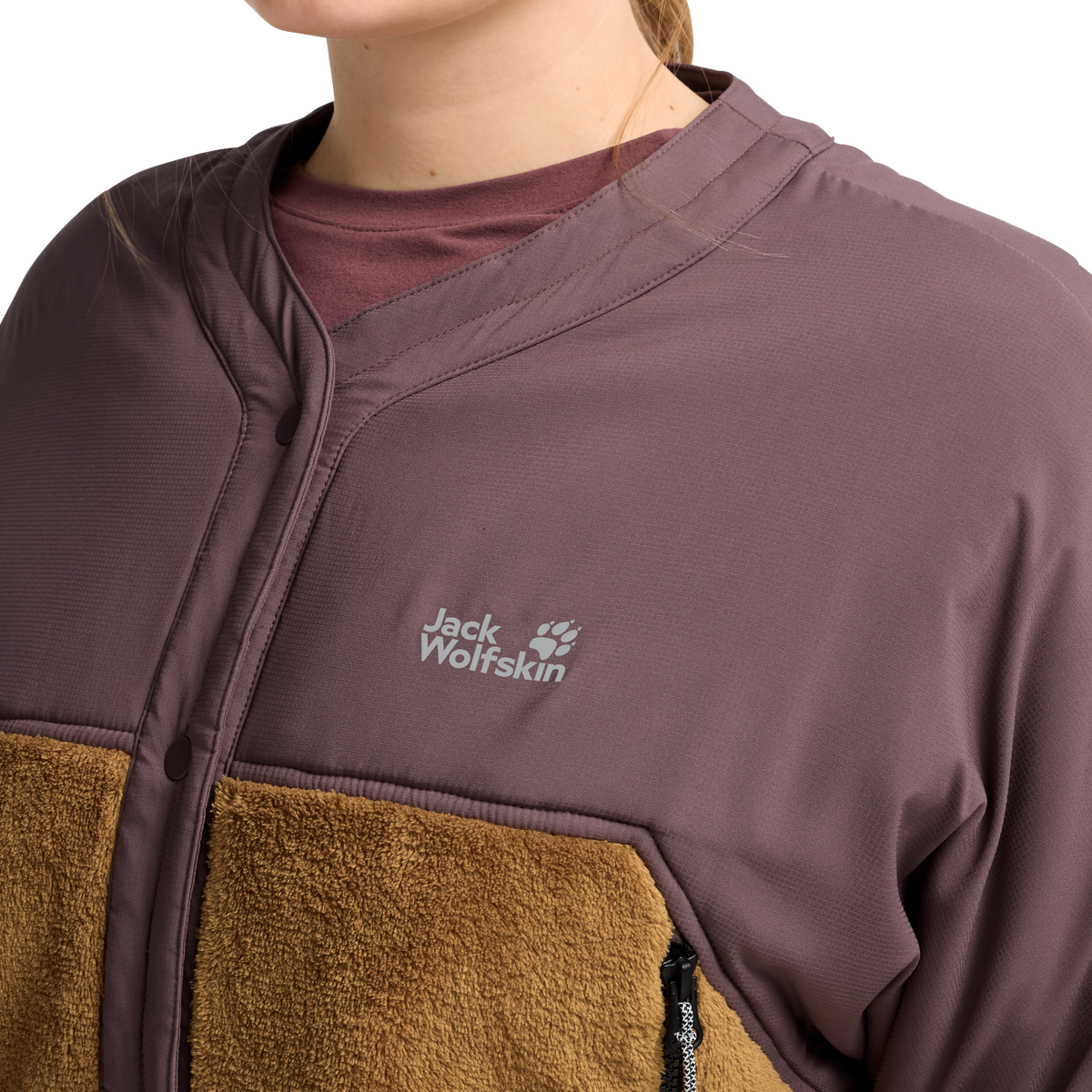 Jack Wolfskin SENSORA HYBRID JKT W Fleecejacke Damen – Peanut