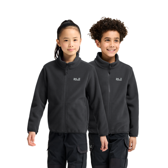 Jack Wolfskin TAUNUS 200 FZ K Kinder Fleecejacke Black 1-ma100