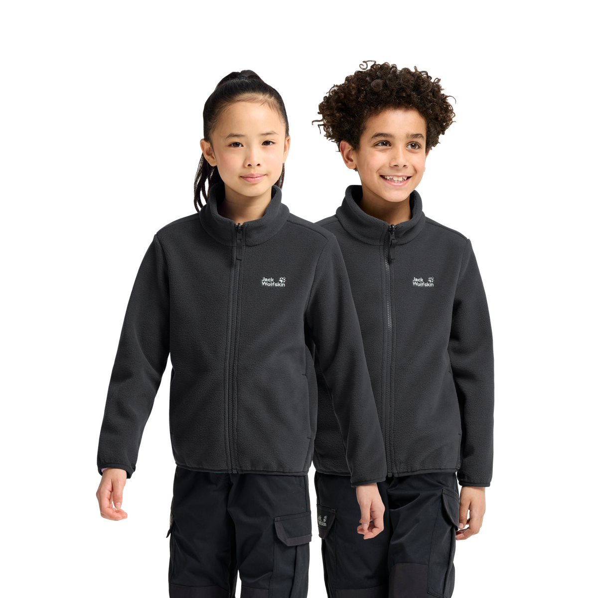 Jack Wolfskin TAUNUS 200 FZ K Kinder Fleecejacke Black 1-ma100