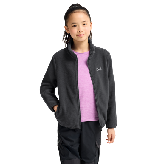 Jack Wolfskin TAUNUS 200 FZ K Kinder Fleecejacke Black 4-ma130