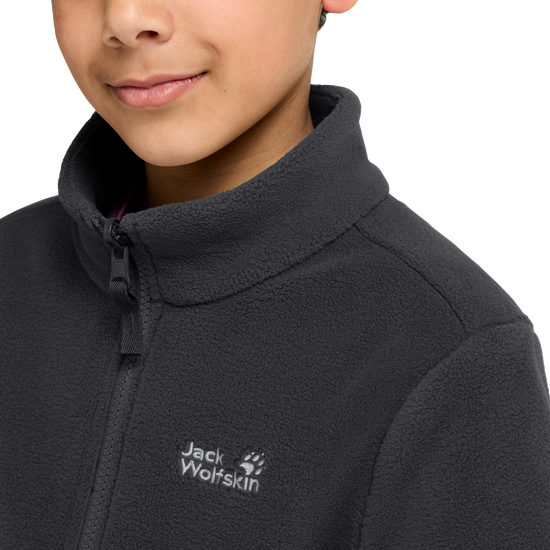Jack Wolfskin TAUNUS 200 FZ K Kinder Fleecejacke Black 4-ma132