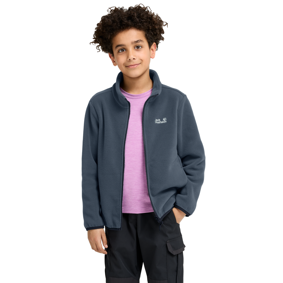 Jack Wolfskin TAUNUS 200 FZ K Kinder Fleecejacke Midnight Sky 4-ma125