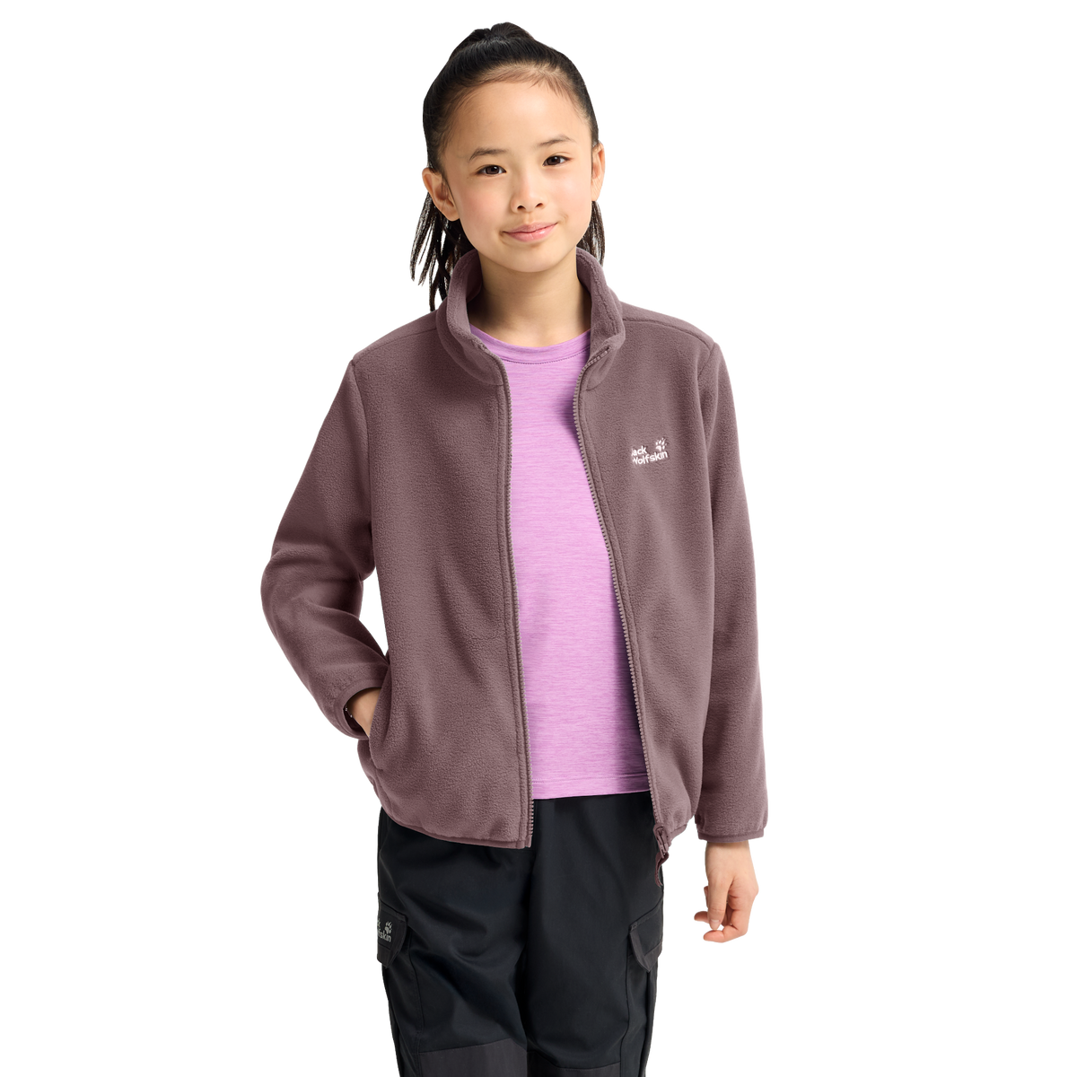 Jack Wolfskin TAUNUS 200 FZ K Kinder Fleecejacke Sheer Plum 4-ma125