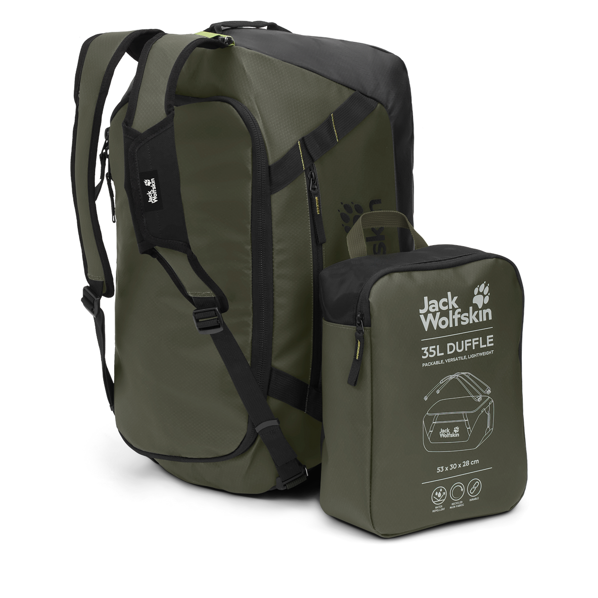 Jack Wolfskin TECTON DUFFLE 35 Riche Olive 9-e350