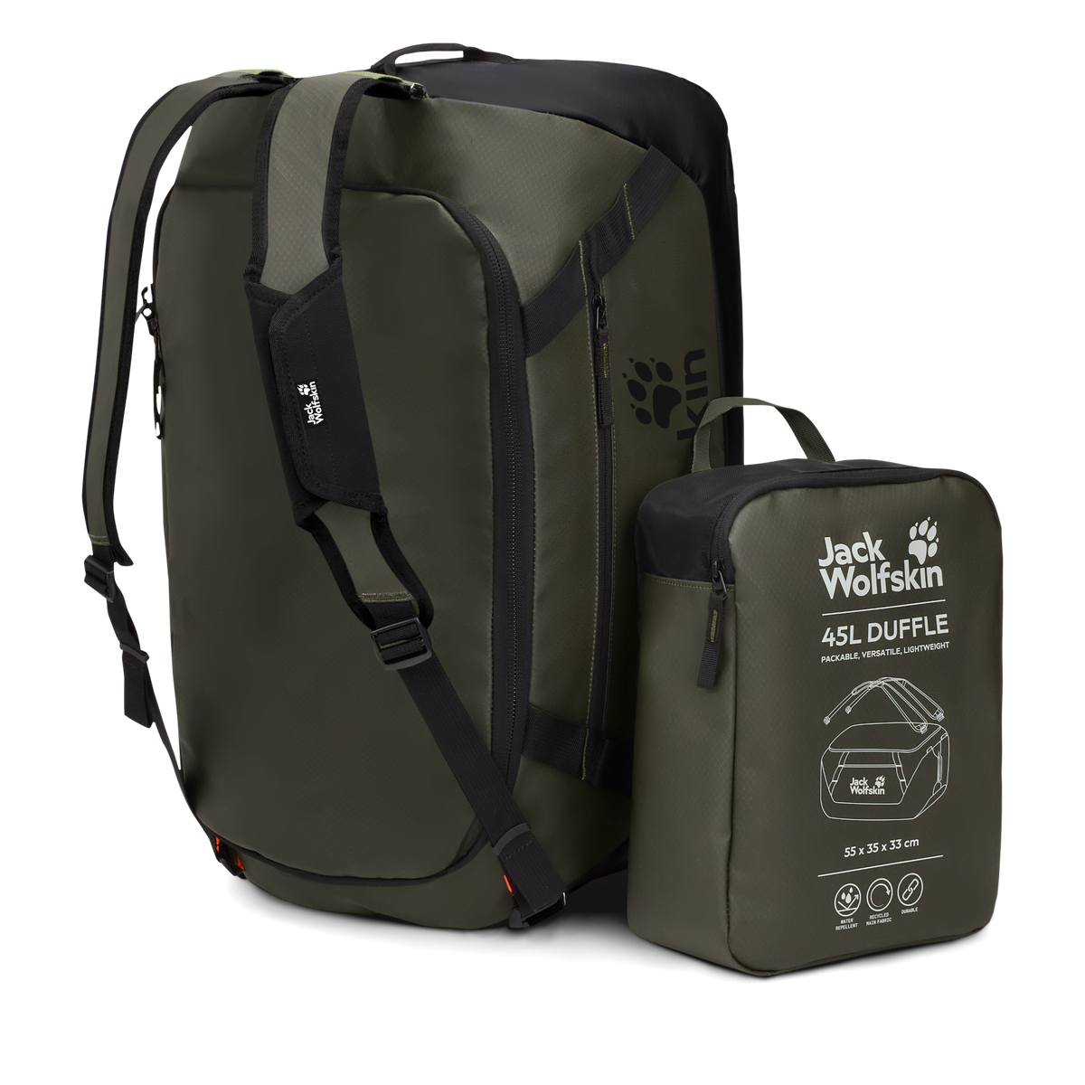Jack Wolfskin TECTON DUFFLE 45 Riche Olive 9-e350