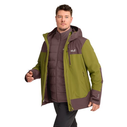 Jack Wolfskin JASPER DECADE 3IN1 Khaki Green – 1-ma105