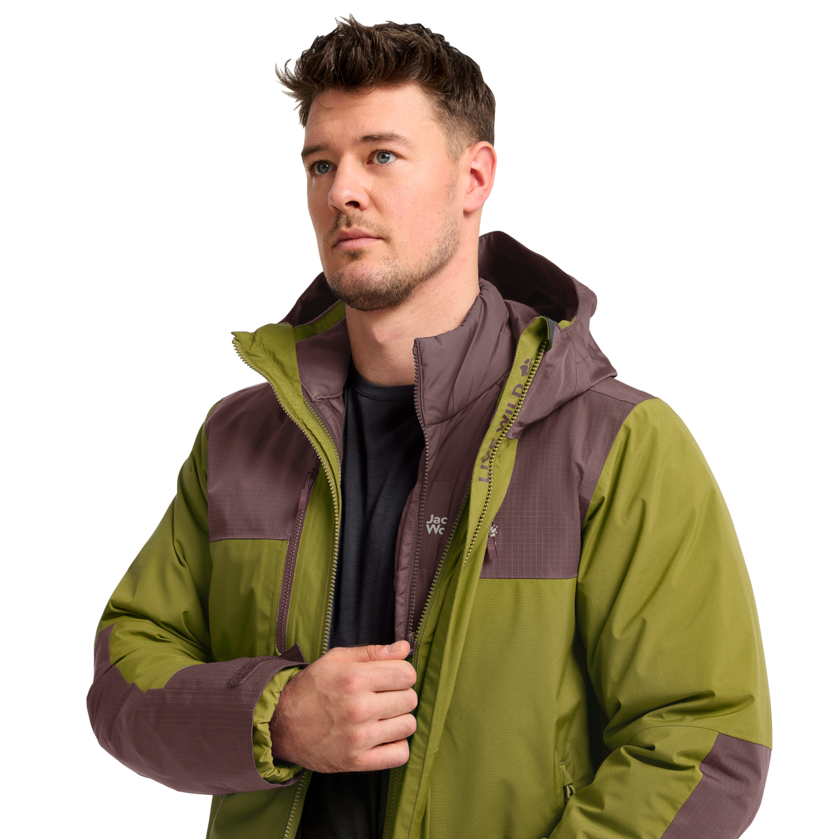 Jack Wolfskin JASPER DECADE 3IN1 Khaki Green – 4-ma130