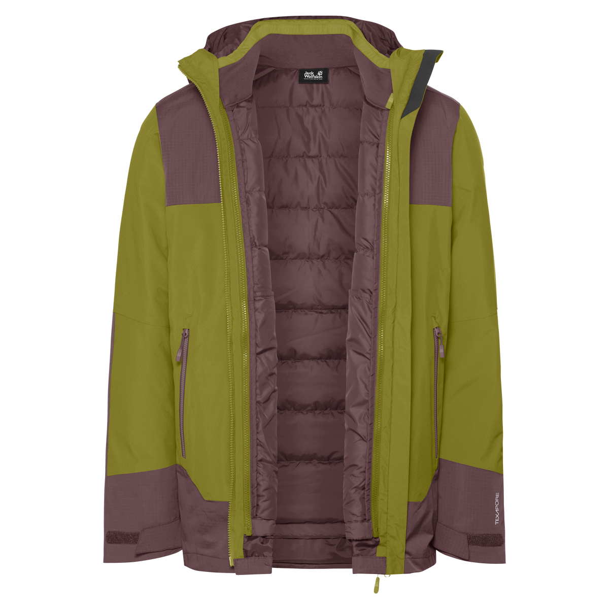 Jack Wolfskin JASPER DECADE 3IN1 Khaki Green – 9-a105