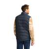 Jack Wolfskin WILD PASS DOWN VEST M RDS Herren Daunenweste Midnight Sky – Studioaufnahme Rückansicht
