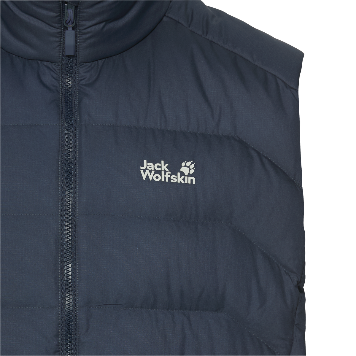 Jack Wolfskin WILD PASS DOWN VEST M RDS Herren Daunenweste Midnight Sky – Packshot Detailansicht