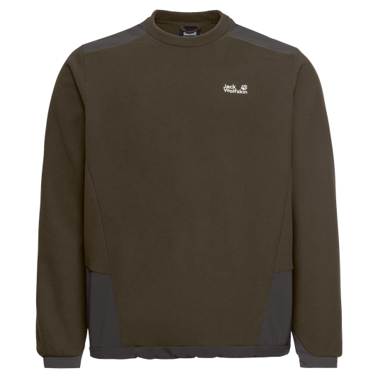 Jack Wolfskin COLD RIDGE CREWNECK M Obsidian Moss Packshot vorne