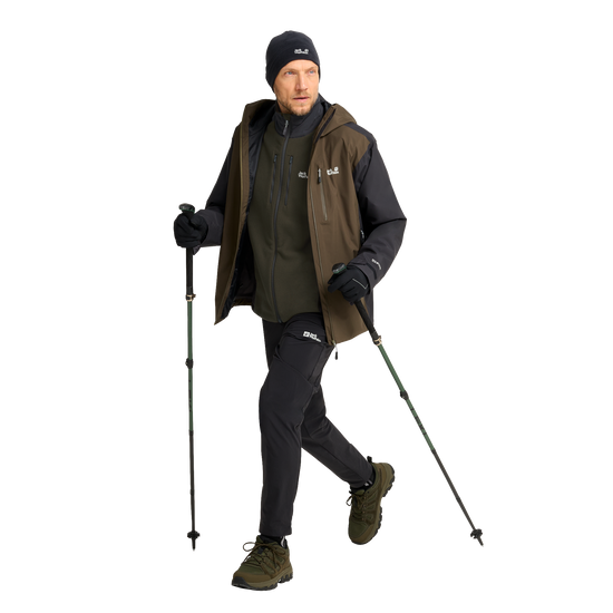 Jack Wolfskin COLD RIDGE JKT M Herren Fleecejacke Obsidian Moss – Studioaufnahme 3-ma110