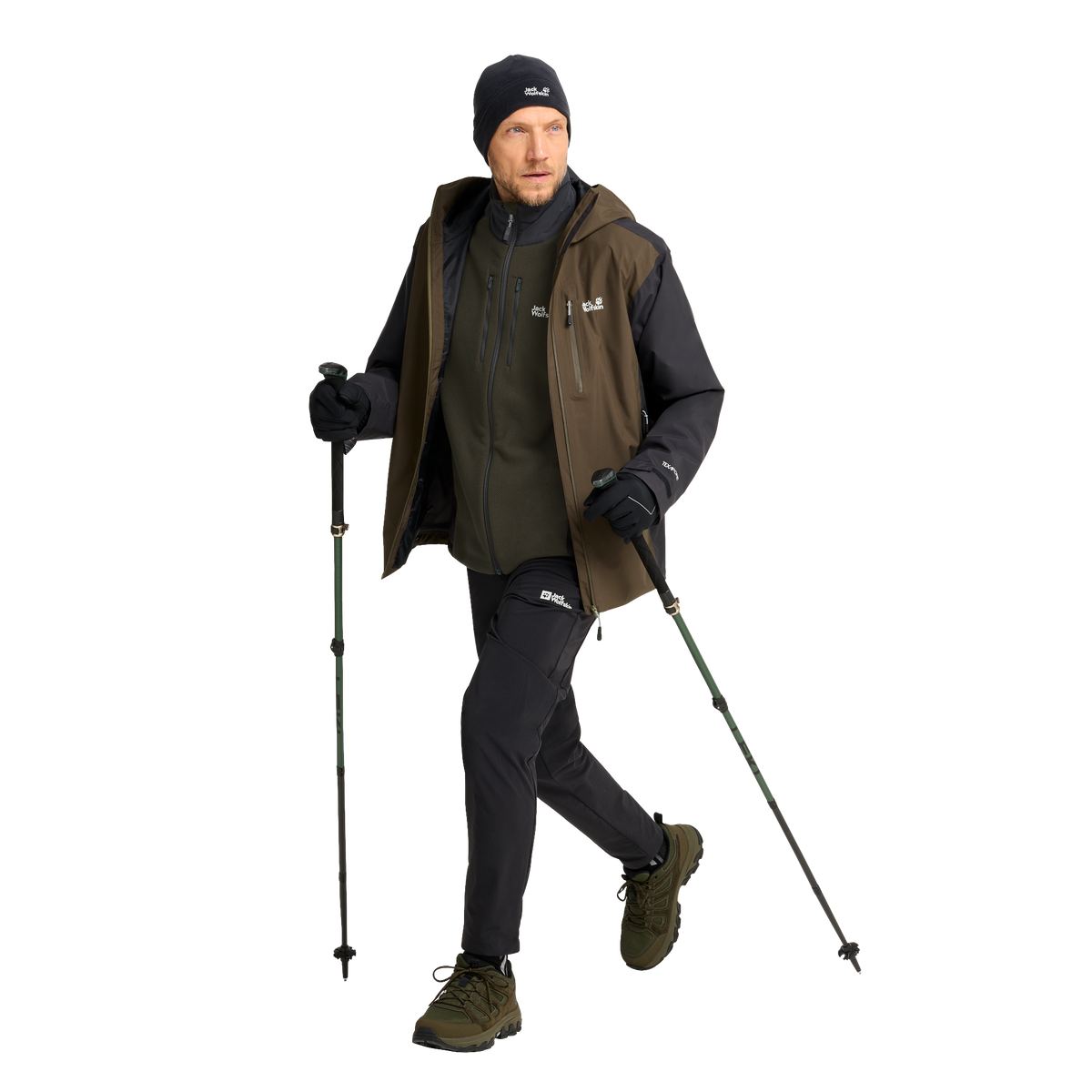 Jack Wolfskin COLD RIDGE JKT M Herren Fleecejacke Obsidian Moss – Studioaufnahme 3-ma110