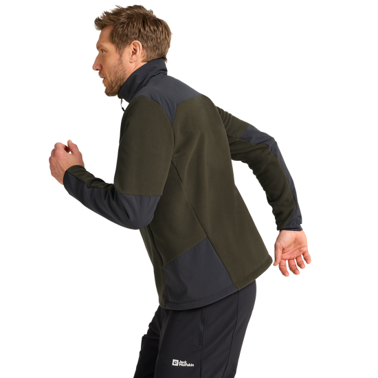 Jack Wolfskin COLD RIDGE JKT M Herren Fleecejacke Obsidian Moss – Detailansicht 4-ma131