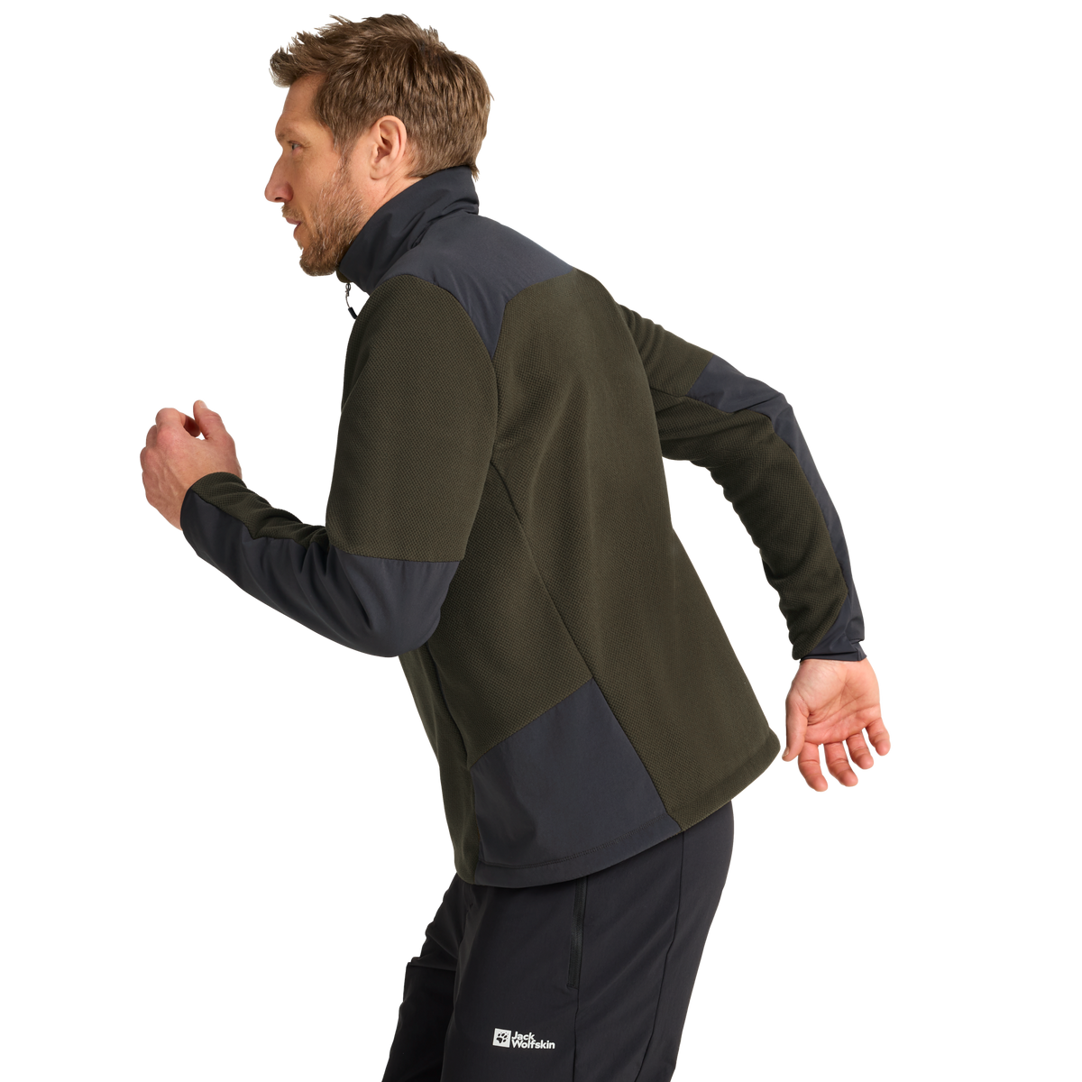 Jack Wolfskin COLD RIDGE JKT M Herren Fleecejacke Obsidian Moss – Detailansicht 4-ma131