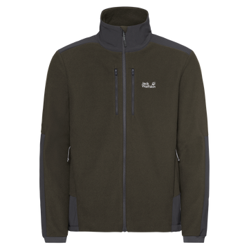Jack Wolfskin COLD RIDGE JKT M Herren Fleecejacke Obsidian Moss – Packshot 9-a100