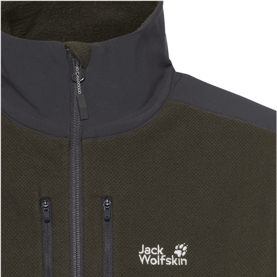 Jack Wolfskin COLD RIDGE JKT M Herren Fleecejacke Obsidian Moss – Packshot 9-a140