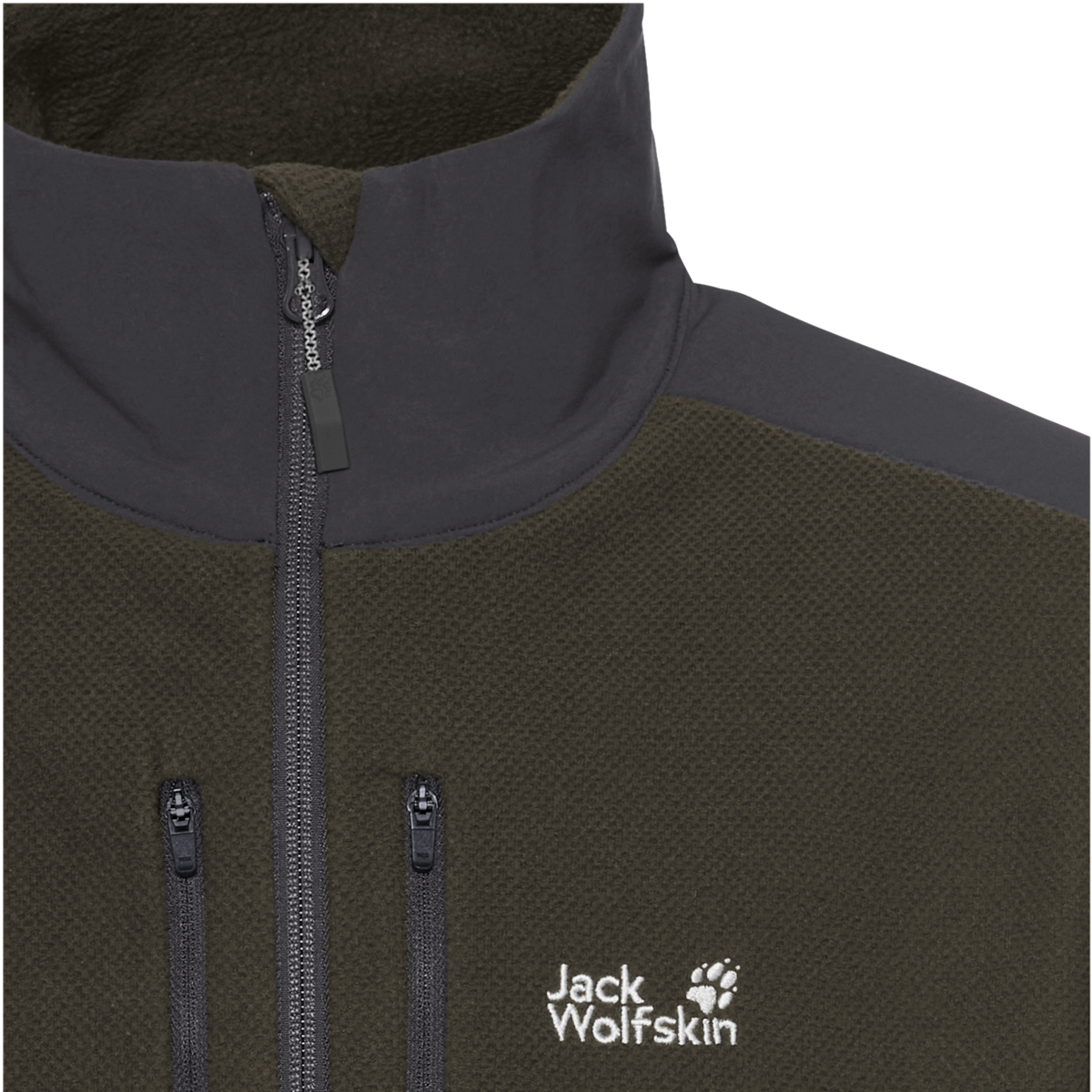 Jack Wolfskin COLD RIDGE JKT M Herren Fleecejacke Obsidian Moss – Packshot 9-a140
